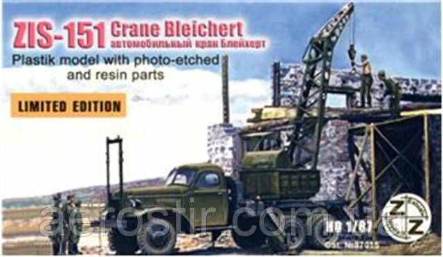 Вантажівка Зизис-151 з краном "Bleichert" 1/87 ZZ MODELL 87015