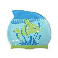 Шапочка для плавання HEAD Meteor CAP (синьо-зелений, рибка)
