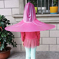 Дождевик "Зонт с капюшоном" S: 90-120 см, розовый