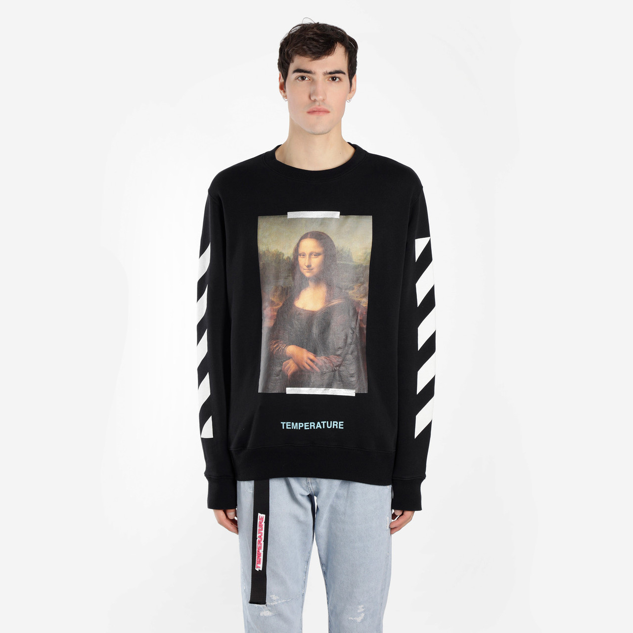 Світшот OFF WHITE Mona Lisa Black • Всі розміри • Оригінальний принт • Топ бренд