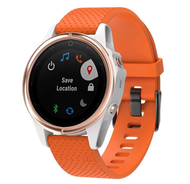 Силіконовий ремінець Primo для годинника Garmin Fenix 5S / 5S Plus / 6S / 6S Pro / 7S / 7S Pro - Orange, фото 1