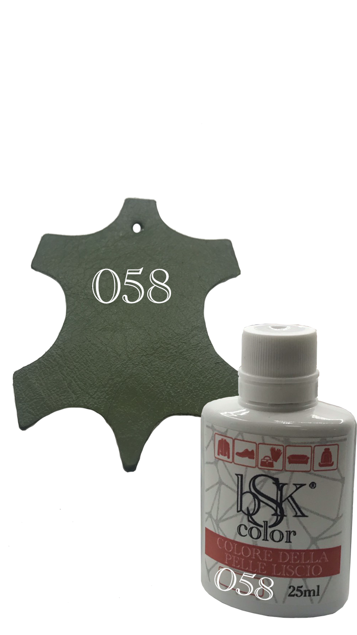 Фарба для шкіри колір хакі Bsk color No058 25 мл
