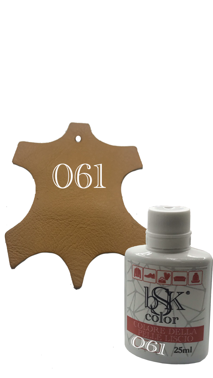 Фарба для гладкої шкіри горіхова Bsk-color No061 25 мл, фото 1