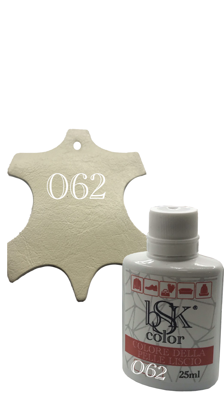 Фарба для гладкої шкіри колір яєчна шкаралупа Bsk color No062 25 мл