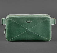 Сумка поясна Dropbag Maxi шкіряна (зелена), фото 2