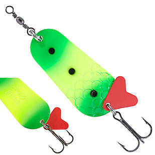 Блешня-колебалка Balzer Colonel Classsic Curvy Spoon UV Yellow/Green 22гр.