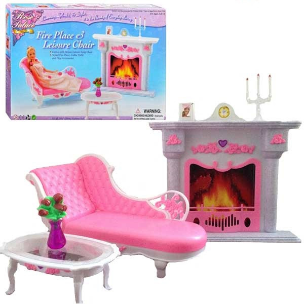 Дитяча іграшкова меблі Глорія Gloria 2618 для ляльок Барбі Камінна, Облаштуйте ляльковий будиночок