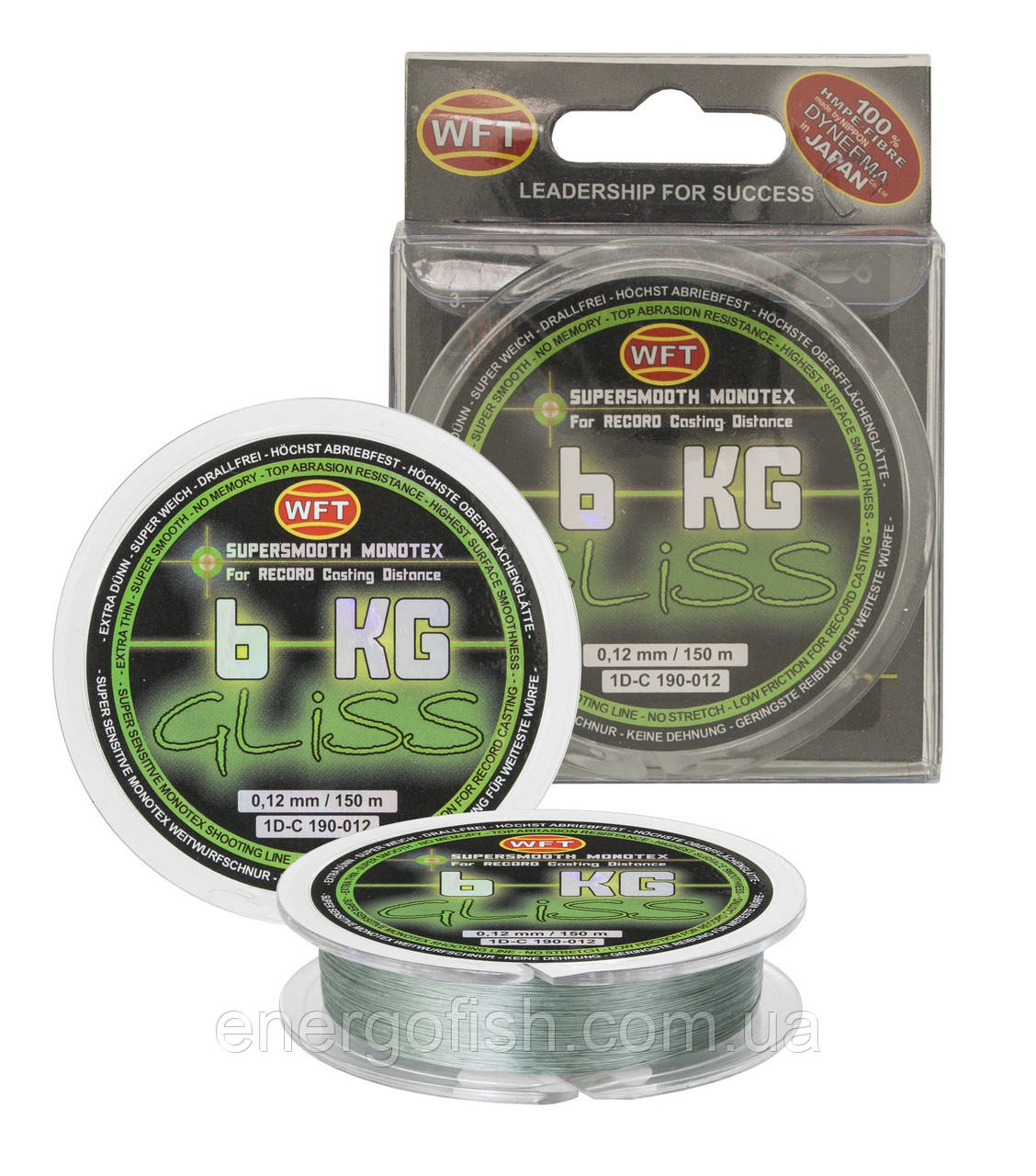 Шнур WFT KG Gliss Monotex Green 300м 0.14мм 8кг, фото 1