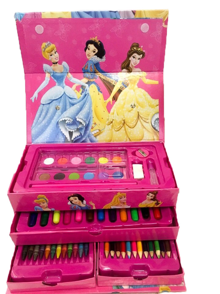 Набір для малювання 54 предметів у скриньці "Принцеси", фото 1