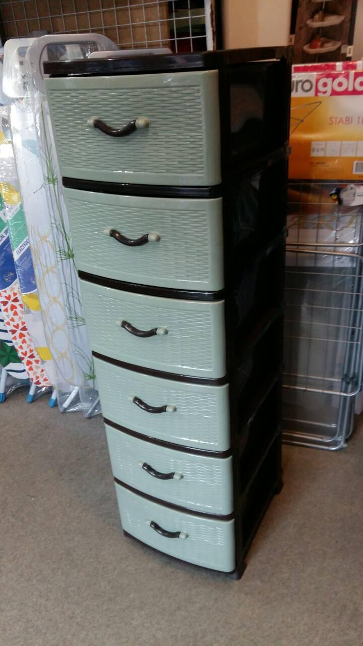 Пластиковий комод EF на 6 секцій