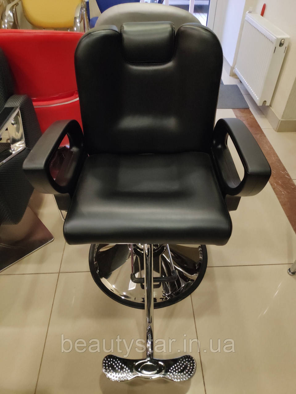 Парикмахерское Barber кресло мужское гидравлическое для Barbershop черное арт302В - фото 5 - id-p823600878