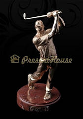 Статуетка бронзова Гравець в гольф (золотий)