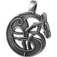 Кулон Змій Ермунганд Сріблення / Кулон Змій Ермунганд Сріблення 3x2 см