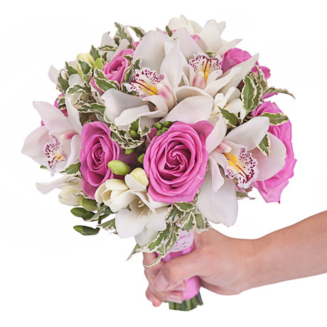 Букет з орхідей і троянд «Палітра любові»