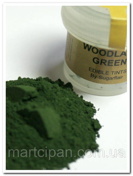 "Sugarflairs"Суха фарба для квітів "Woodland green" (лісова зелень)