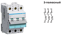Автоматический выключатель 63 А, 3п, С, 10 kA, hager, Франция