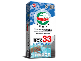 Клейова суміш для плитки Anserglob ВСХ-33 універсальна (25кг)