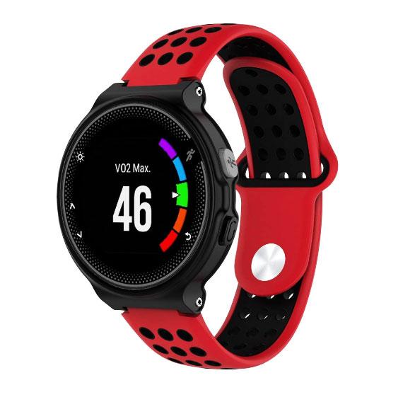 Спортивний ремінець з перфорацією Primo для годинника Garmin Forerunner / Approach - Red&Black