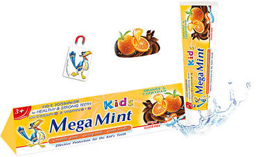 Зубна паста дитяча Orange & Chocolate 50мл Mega Mint Kids