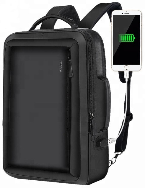 Рюкзак антивор Bopai 2в1 з USB-портом і відділенням для ноутбука, чорний (751-006551)