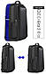 Рюкзак антивор Bopai 2в1 з USB-портом і відділенням для ноутбука, чорний (751-006551), фото 4