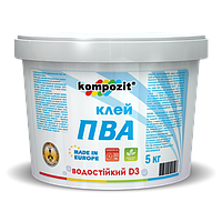 Клей ПВА D3 Kompozit 5кг (Композит)