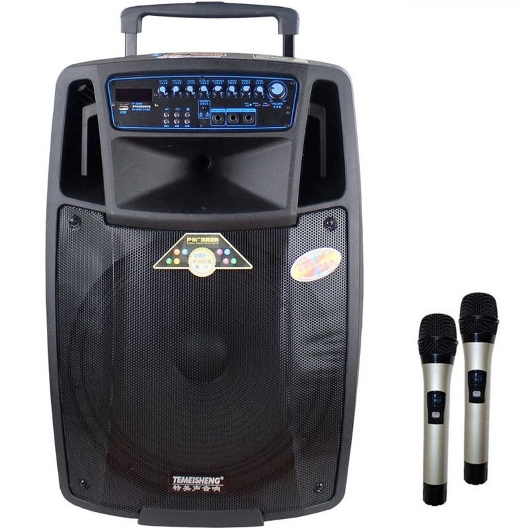 Акумуляторна колонка Temeisheng/Lighting SL-1501 з мікрофонами/400W (USB/Bluetooth/Пульт ДК)