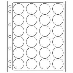 Лист-пластик Leuchtturm, для монет деіаметром 36...37 мм у капсулах