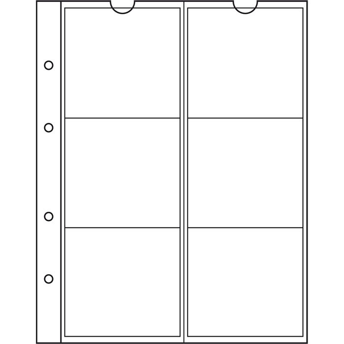 Аркуш до альбому Leuchtturm, NUMIS для монет до 55 мм, NH6