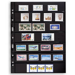 Лист до альбому Leuchtturm, GRANDE, 2x7 полос 216 х 38 мм, чорний, 7S