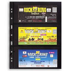 Лист до альбому Leuchtturm, GRANDE, 2x3 полос 216 х 98 мм, чорний 3S