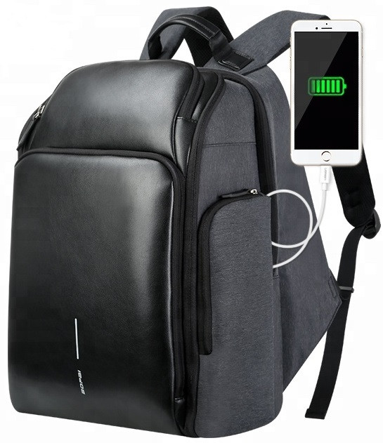 Дорожній рюкзак антизлодій Bopai 851-010128 з USB-портом і відділенням для ноутбука, 25 л