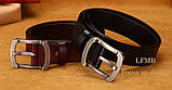 Ремінь чоловічий шкіряний класичний LFMB (чорний), фото 5