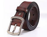 Ремінь чоловічий шкіряний класичний LFMB (чорний), фото 6