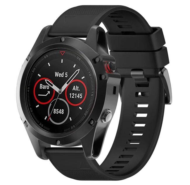 Силіконовий ремінець Primo для годинника Garmin Fenix 3 / 3HR / Fenix 5X / 6X - Black