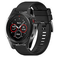 Силиконовый ремешок Primo для часов Garmin Fenix 3 / 3HR / Fenix 5X / 6X - Black