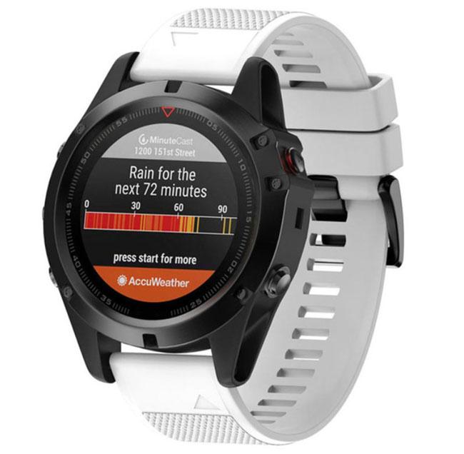 Силіконовий ремінець Primo для годинника Garmin Fenix 3 / 3HR / Fenix 5X / 6X - White