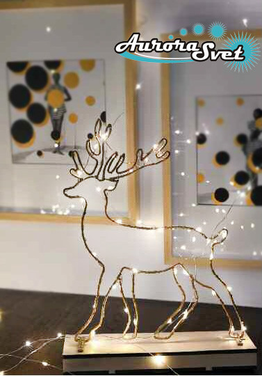 LED-гірлянда-інсталяція OLЕНЬ LED. Світлодіодна гірлянда. Гірлянда LED. Виробництво Франція.