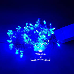Гірлянда електрична чорний дріт LED 500 новорічна блакитна LED