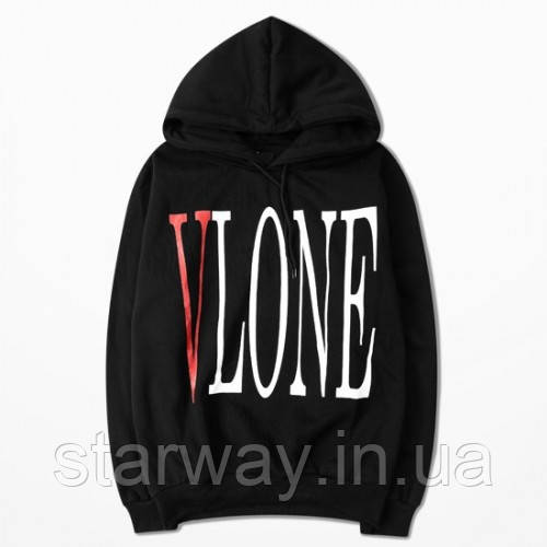 Чорне худі vlone | стильна толстовка