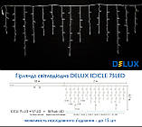 Світлодіодна гірлянда DELUX є icicle 18 flash 2 х 0,7 м 75LED Білий/Білий, фото 2