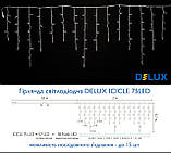 Світлодіодна гірлянда DELUX є icicle 18 flash 2 х 0,7 м 75LED Синій/Чорний, фото 2