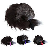 Анальна пробка з хвостиком песця Pet Mini, фото 5