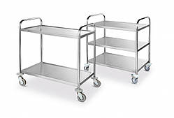 Візок сервірувальний 910х590х950 дворівневий з нержавійки