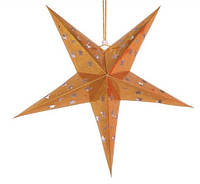 Большая звезда из картона пятиконечная 60 см золотистый