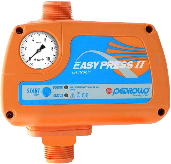 Pedrollo EASY PRESS II електронний регулятор тиску (з манометром, старт 1,5 бар)