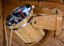 Відро-політ із дуба з неіржавкою вставкою на 10 л, фото 2