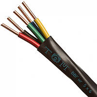 Кабель силовий мідний моноліт ВВГнгд 5х6 ГОСТ ЗЗКМ