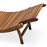 Розкладний шезлонг, лежак дерев'яний, фото 5