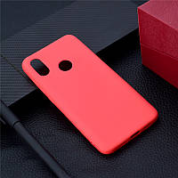 Чехол для Xiaomi Redmi Note 6 Pro силикон soft touch бампер красный